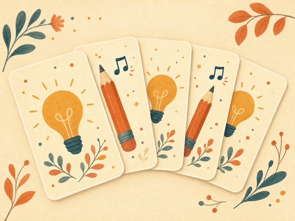 Songwriting prompt cards